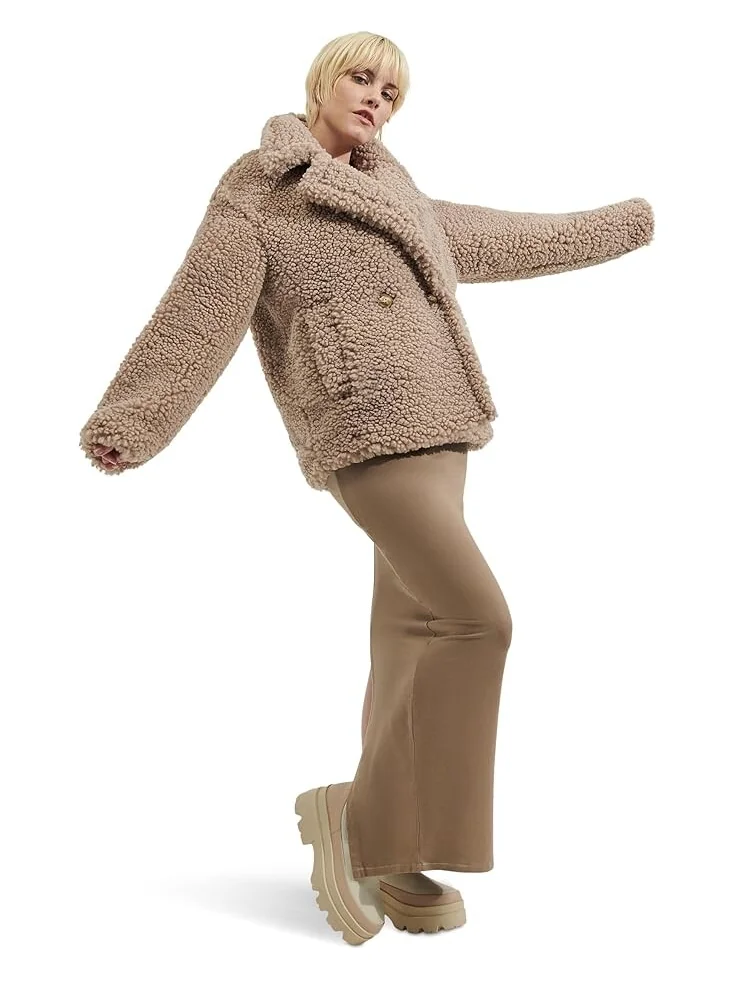 Пальто UGG Gertrude Short Teddy Coat, цвет Putty — изображение 3 из 3