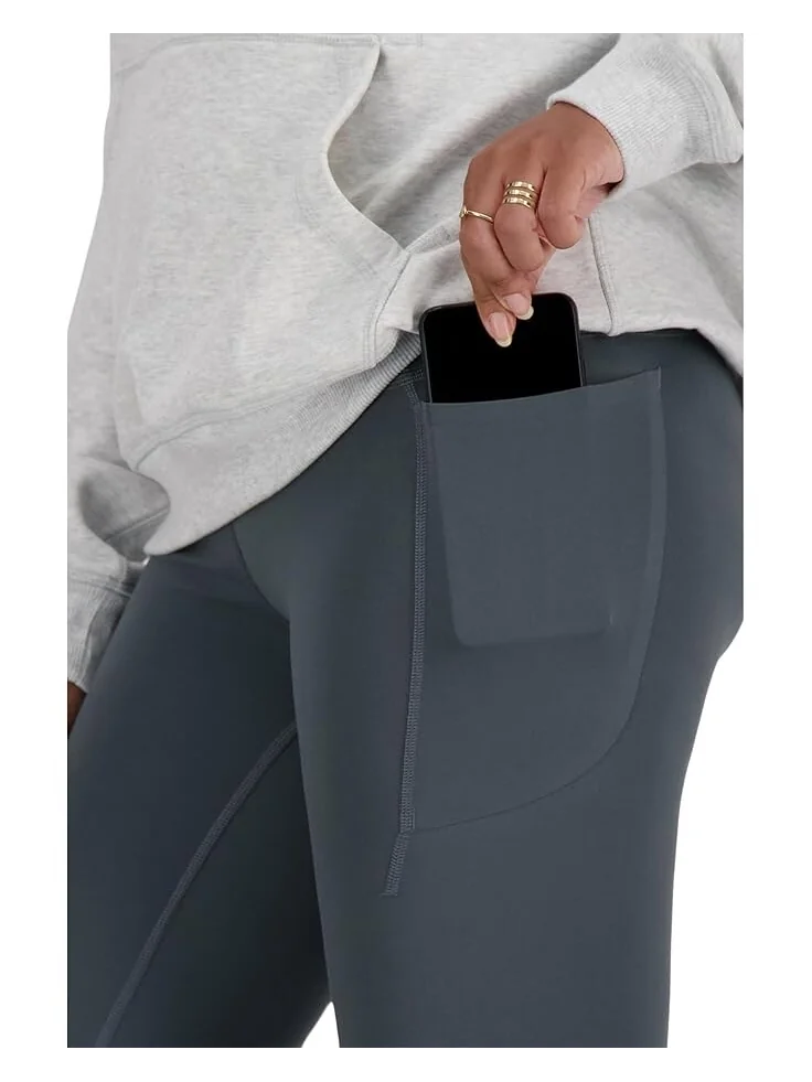 Брюки New Balance Harmony Pocket High-Rise Leggings 27" — изображение 3 из 4, серый