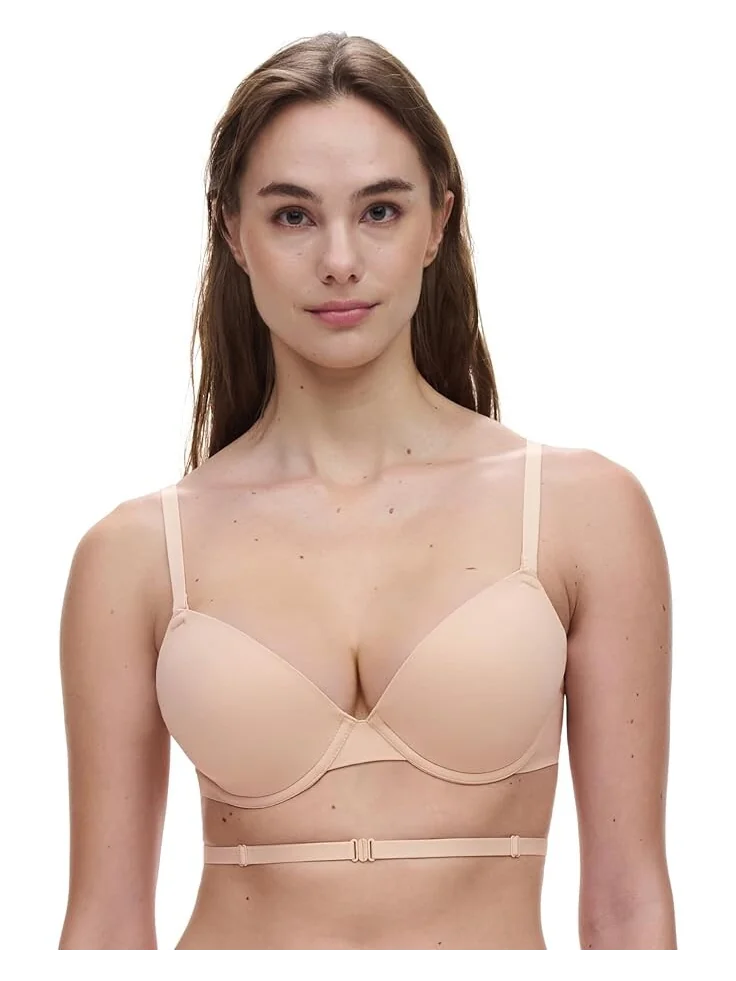 Бюстгальтер Chantelle Low Back Plunge T-Shirt Bra — изображение 1 из 3, розовый румянец