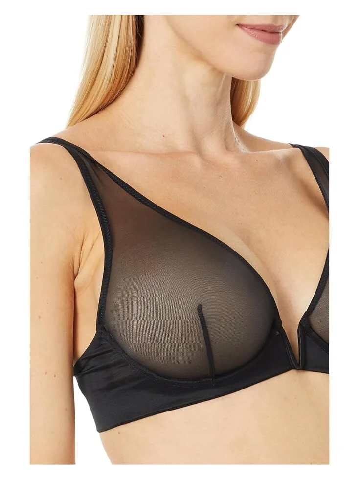 Бюстгальтер Commando Chic Mesh Plunge Bra — изображение 3 из 3, черный