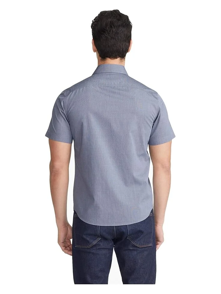 Рубашка UNTUCKit Wrinkle-Free Short Sleeve Shirt — изображение 2 из 2, темно-синий