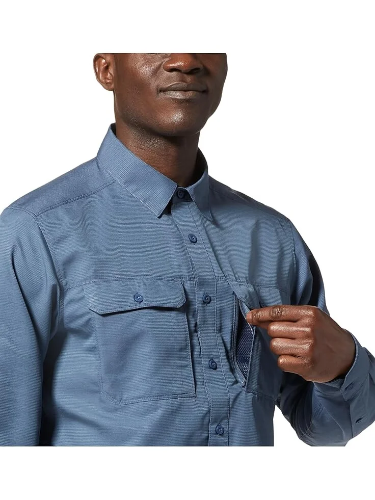 Рубашка Mountain Hardwear Canyon Long Sleeve Shirt — изображение 3 из 6, серебристый
