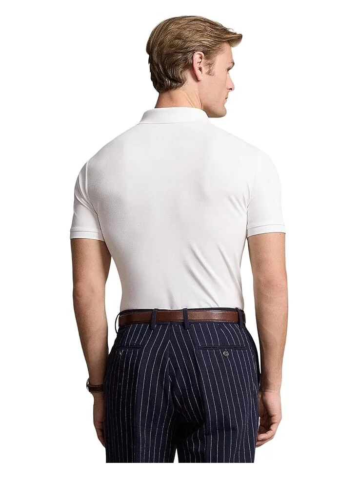 Поло Polo Ralph Lauren Classic Fit Stretch Mesh Polo Shirt — изображение 2 из 4, белый