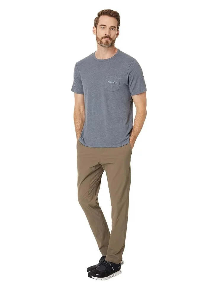 Футболка Free Fly Comfort On Pocket Tee, цвет Heather Storm Cloud — изображение 4 из 4