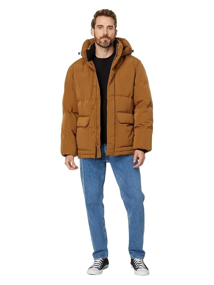 Парка Levi's Arctic Cloth Midlength Hooded Parka — изображение 4 из 4, коричневый