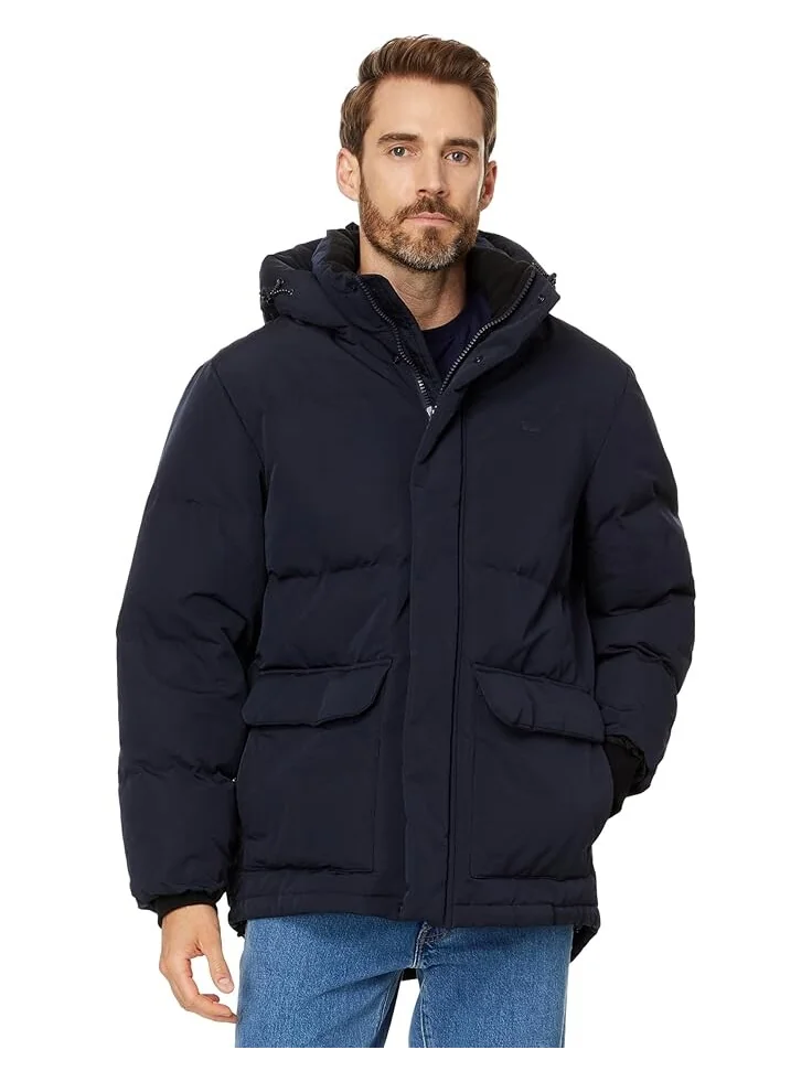 Парка Levi's Arctic Cloth Midlength Hooded Parka — изображение 1 из 4, темно-синий