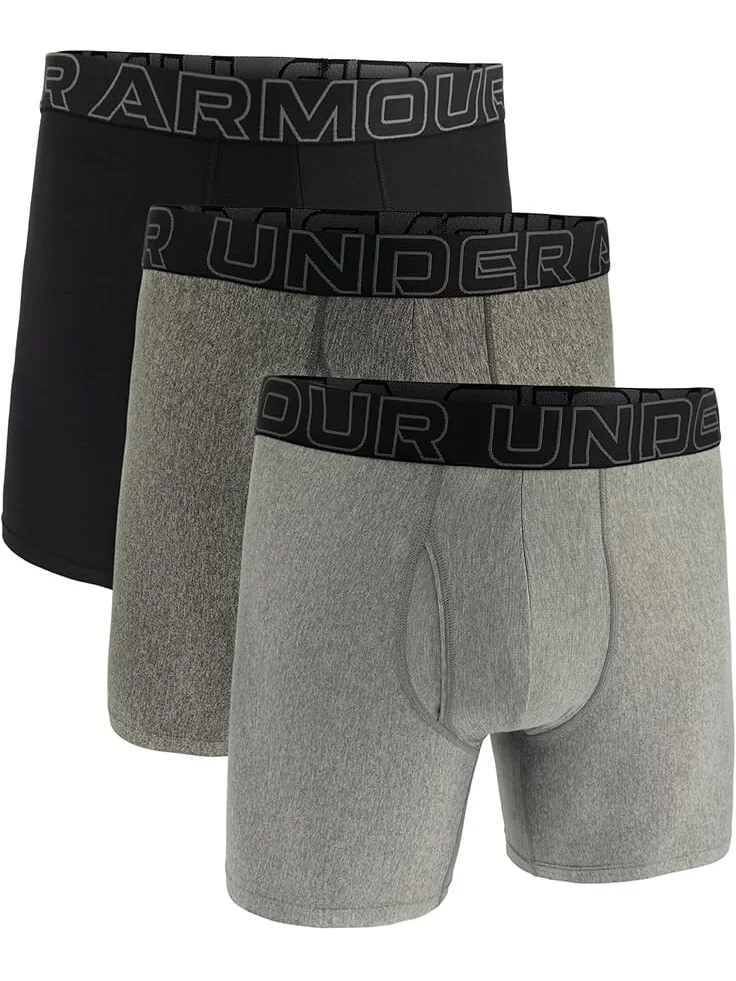 Боксеры Under Armour 3-Pack Performance Tech Solid 6" Boxer Briefs