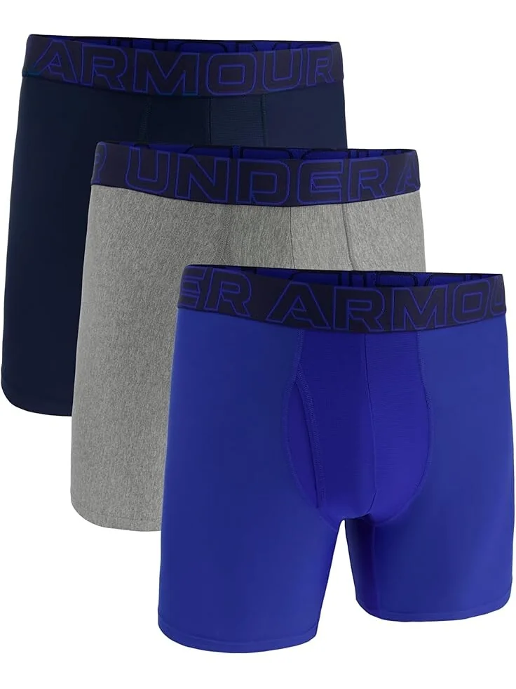 Боксеры Under Armour 3-Pack Performance Tech Solid 6" Boxer Briefs