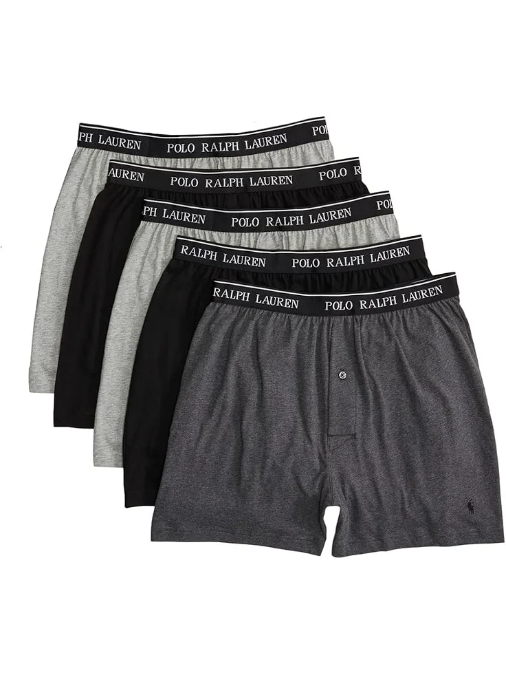 Боксеры Polo Ralph Lauren 5 Pack Classic Fit Cotton Knit Boxers — изображение 1 из 1, черный