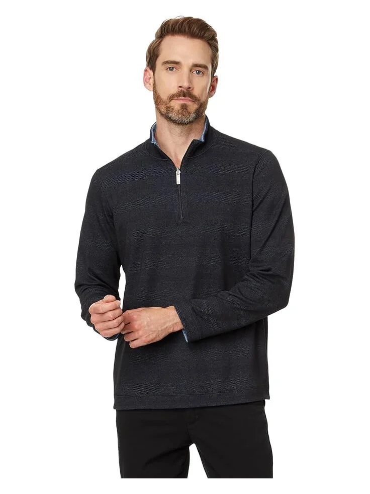 Толстовка Johnston & Murphy Xc4 Performance Reversible Quarter Zip — изображение 1 из 4, темно-синий