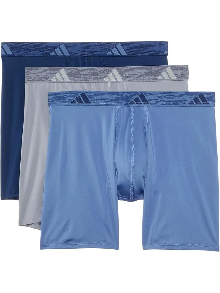 Боксеры adidas Athletic Fit Microfiber Boxer Brief Underwear 3-Pack