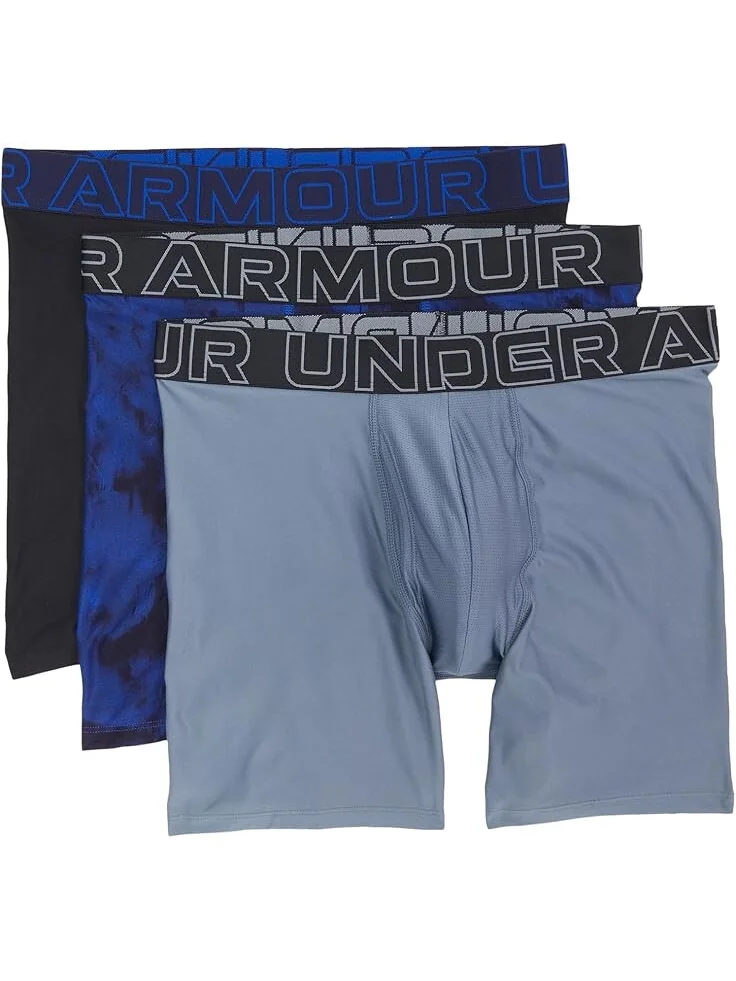 Боксеры Under Armour 3-Pack Performance Tech Print 6” Boxer Briefs