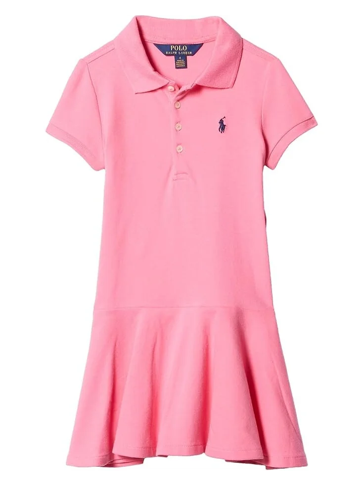 Платье Polo Ralph Lauren Kids Short Sleeve Polo Dress — изображение 1 из 4, розовый