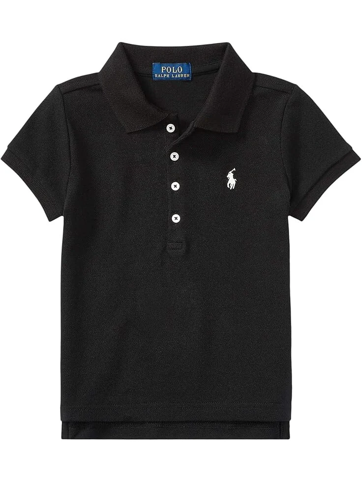 Поло Polo Ralph Lauren Kids Short Sleeve Mesh Polo Shirt — изображение 1 из 2, черный