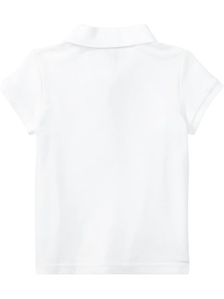 Поло Polo Ralph Lauren Kids Short Sleeve Mesh Polo Shirt — изображение 2 из 2, белый