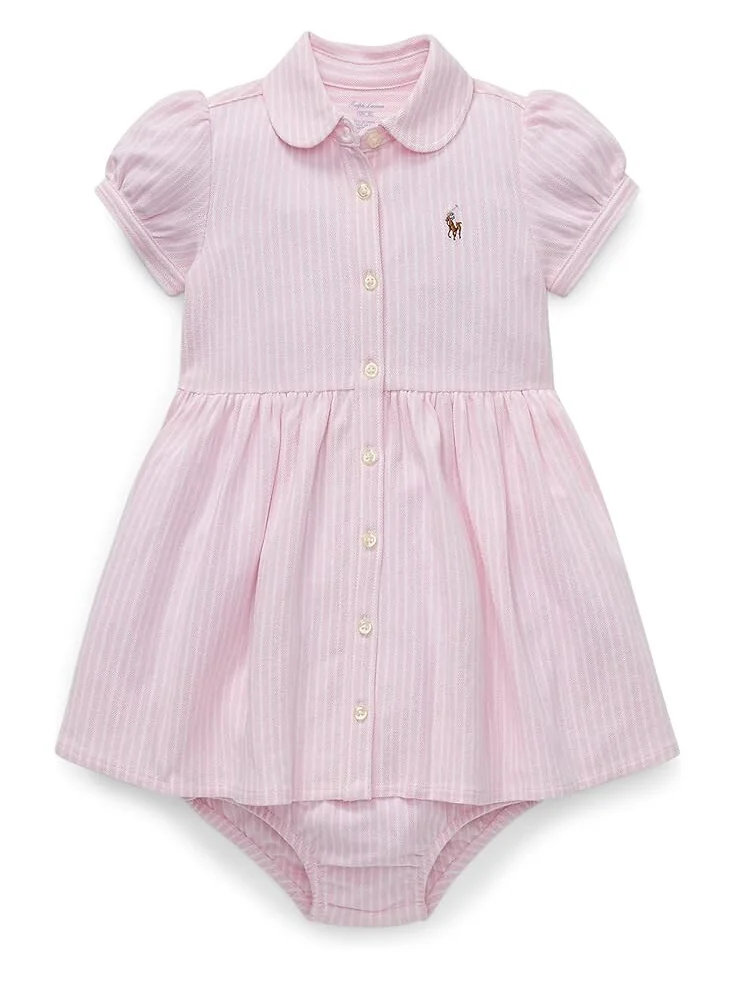 Платье Polo Ralph Lauren Kids Striped Knit Oxford Dress