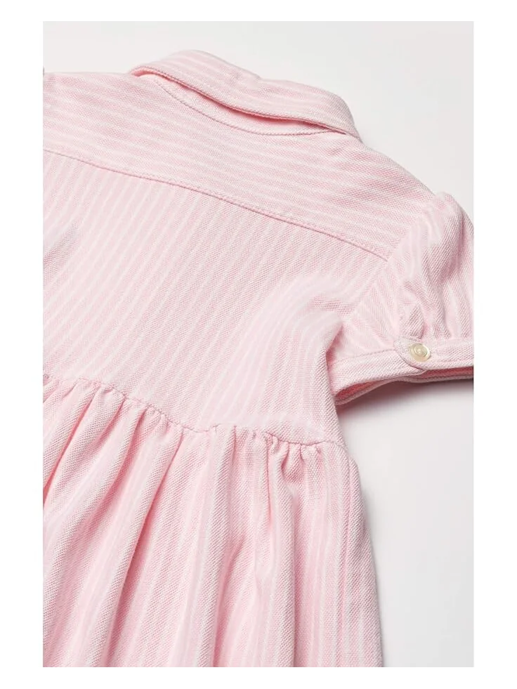 Платье Polo Ralph Lauren Kids Striped Knit Oxford Dress — изображение 3 из 3, розовый/белый