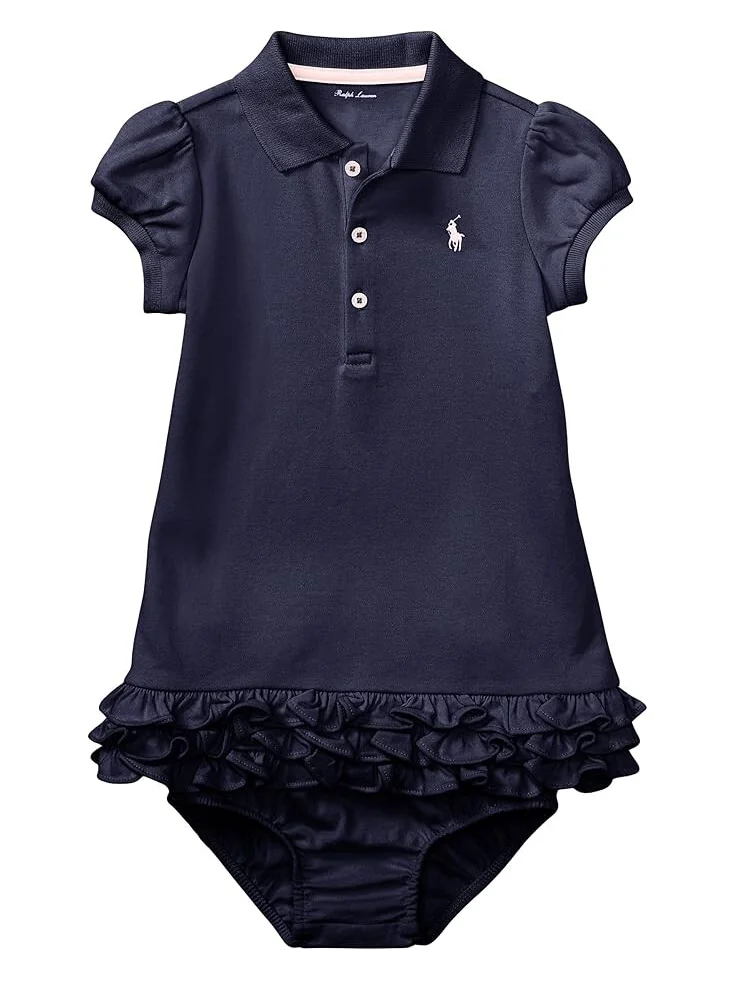 Платье Polo Ralph Lauren Kids Ruffled Polo Dress & Bloomer