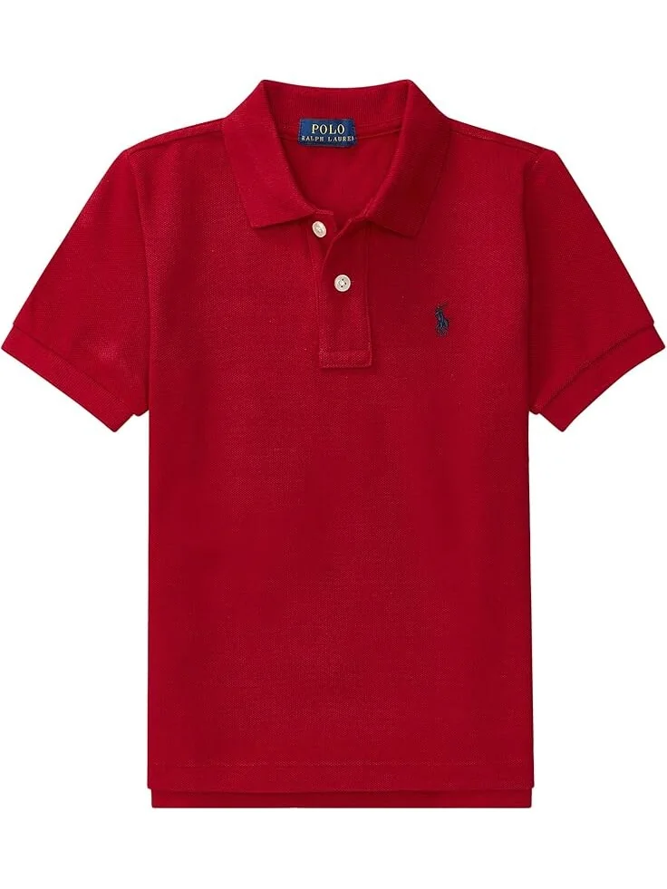 Поло Polo Ralph Lauren Kids Cotton Mesh Polo Shirt — изображение 1 из 4, красный