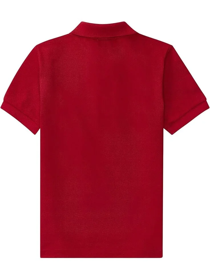 Поло Polo Ralph Lauren Kids Cotton Mesh Polo Shirt — изображение 2 из 4, красный