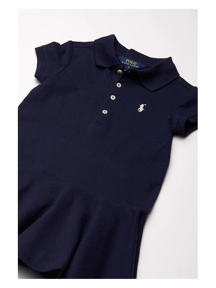 Платье Polo Ralph Lauren Kids Short Sleeve Polo Dress — изображение 3 из 3, темно-синий