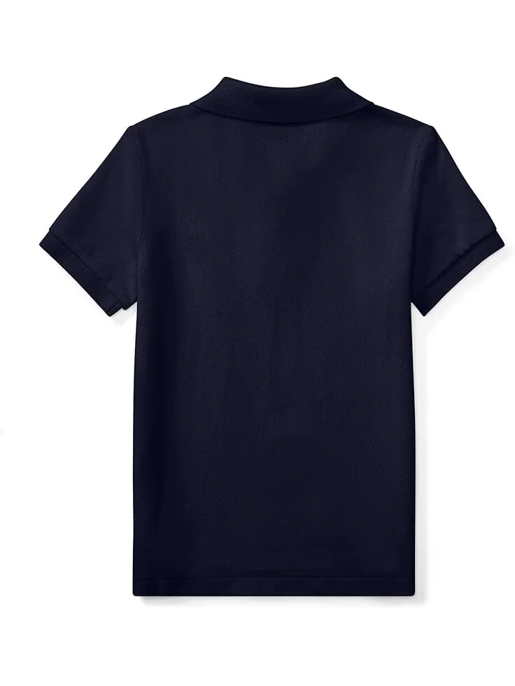 Поло Polo Ralph Lauren Kids Cotton Mesh Polo Shirt — изображение 2 из 2, темно-синий