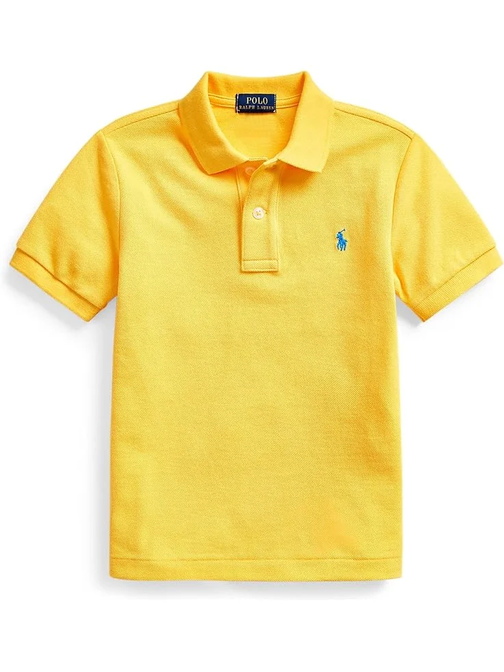 Поло Polo Ralph Lauren Kids Cotton Mesh Polo Shirt — изображение 1 из 2, желтый