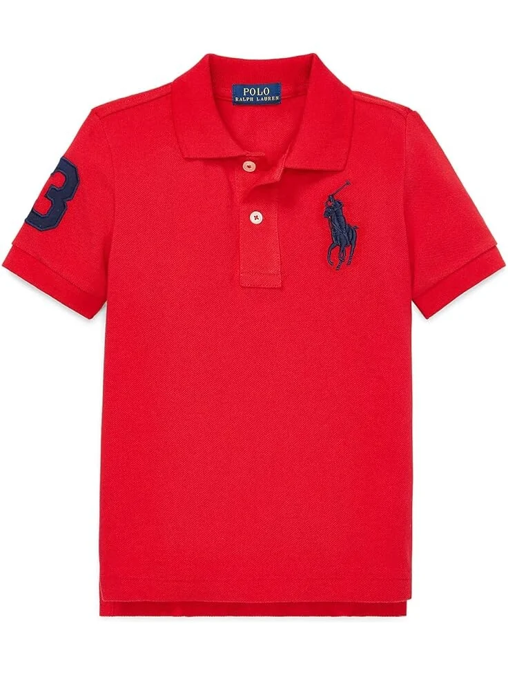 Поло Polo Ralph Lauren Kids Big Pony Cotton Mesh Polo Shirt — изображение 1 из 2, красный