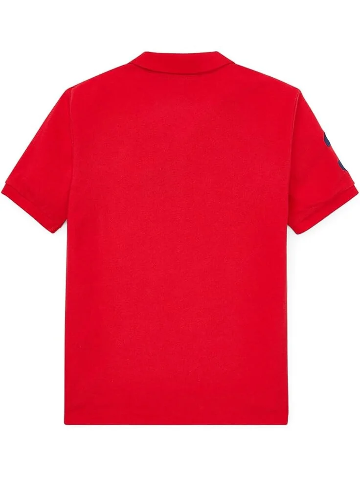 Поло Polo Ralph Lauren Kids Big Pony Cotton Mesh Polo Shirt — изображение 2 из 2, красный