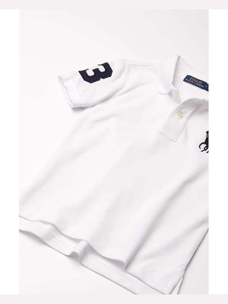 Поло Polo Ralph Lauren Kids Big Pony Cotton Mesh Polo Shirt — изображение 4 из 4, белый