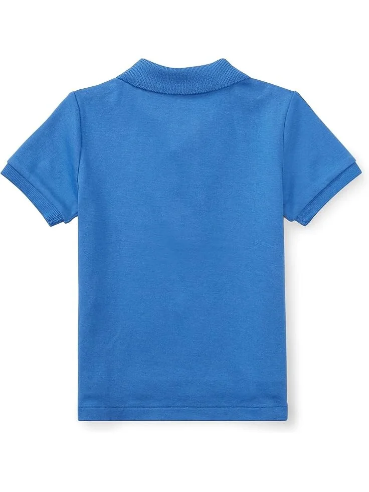 Поло Polo Ralph Lauren Kids Cotton Interlock Polo Shirt — изображение 2 из 2, синий