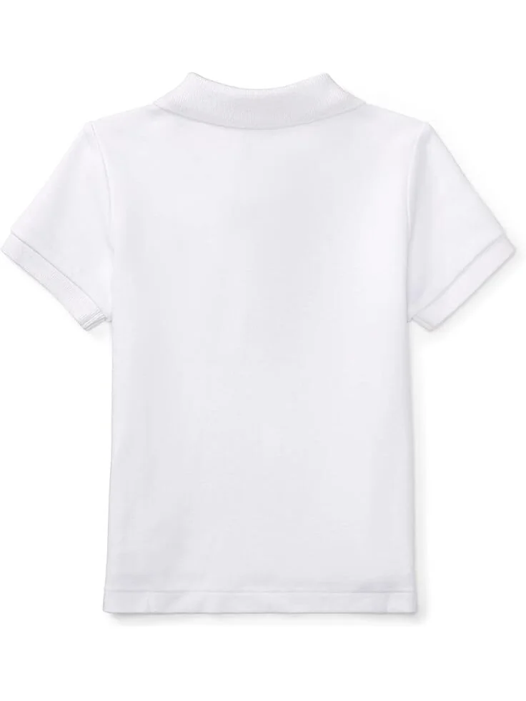 Поло Polo Ralph Lauren Kids Cotton Interlock Polo Shirt — изображение 2 из 2, белый