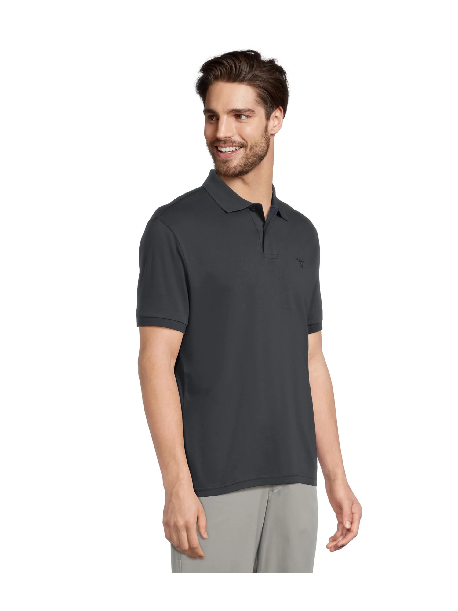 Поло Barbour Hylton Interlock Tailored Fit Polo Shirt — изображение 2 из 5, темно-синий