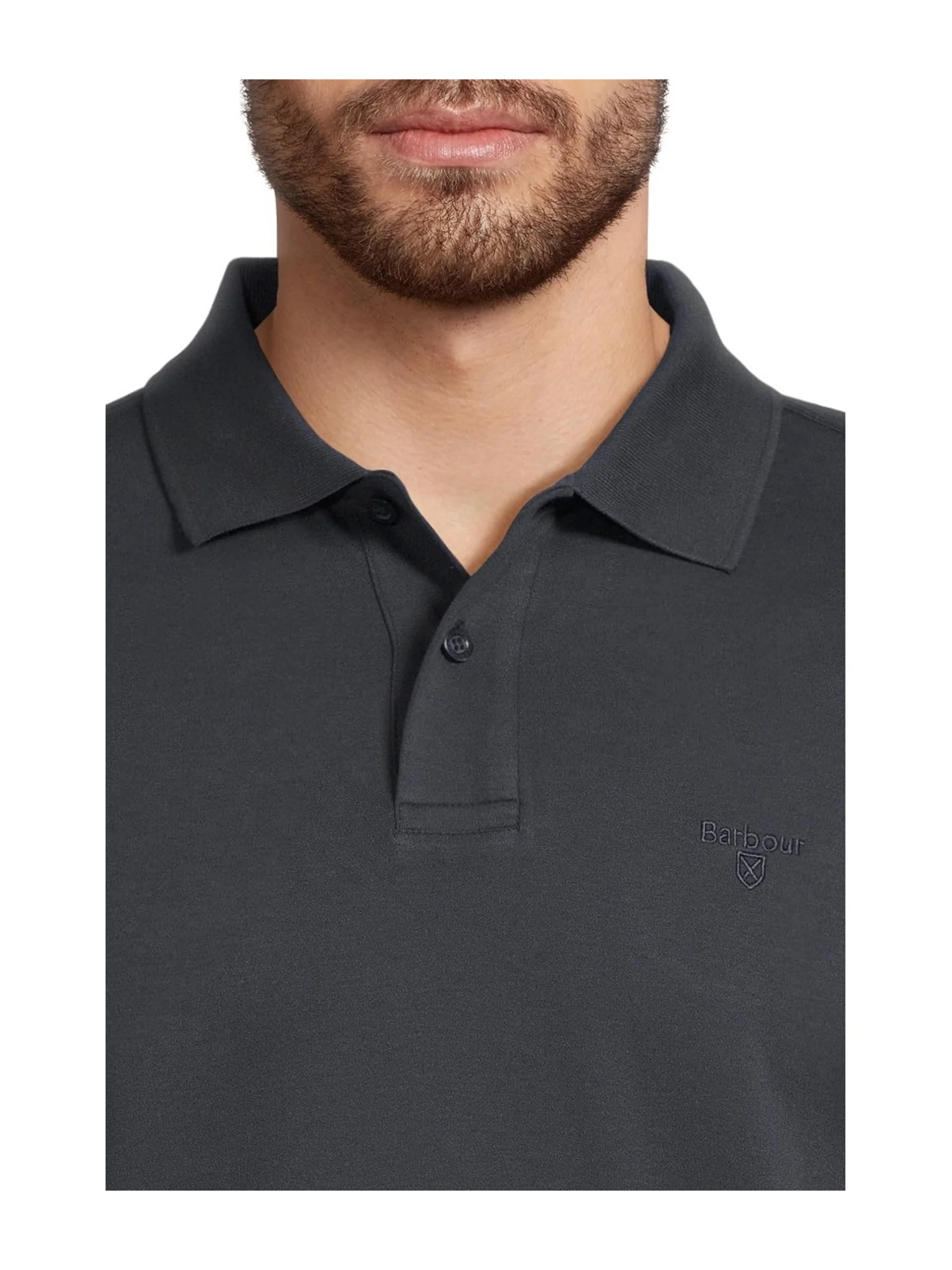 Поло Barbour Hylton Interlock Tailored Fit Polo Shirt — изображение 4 из 5, темно-синий