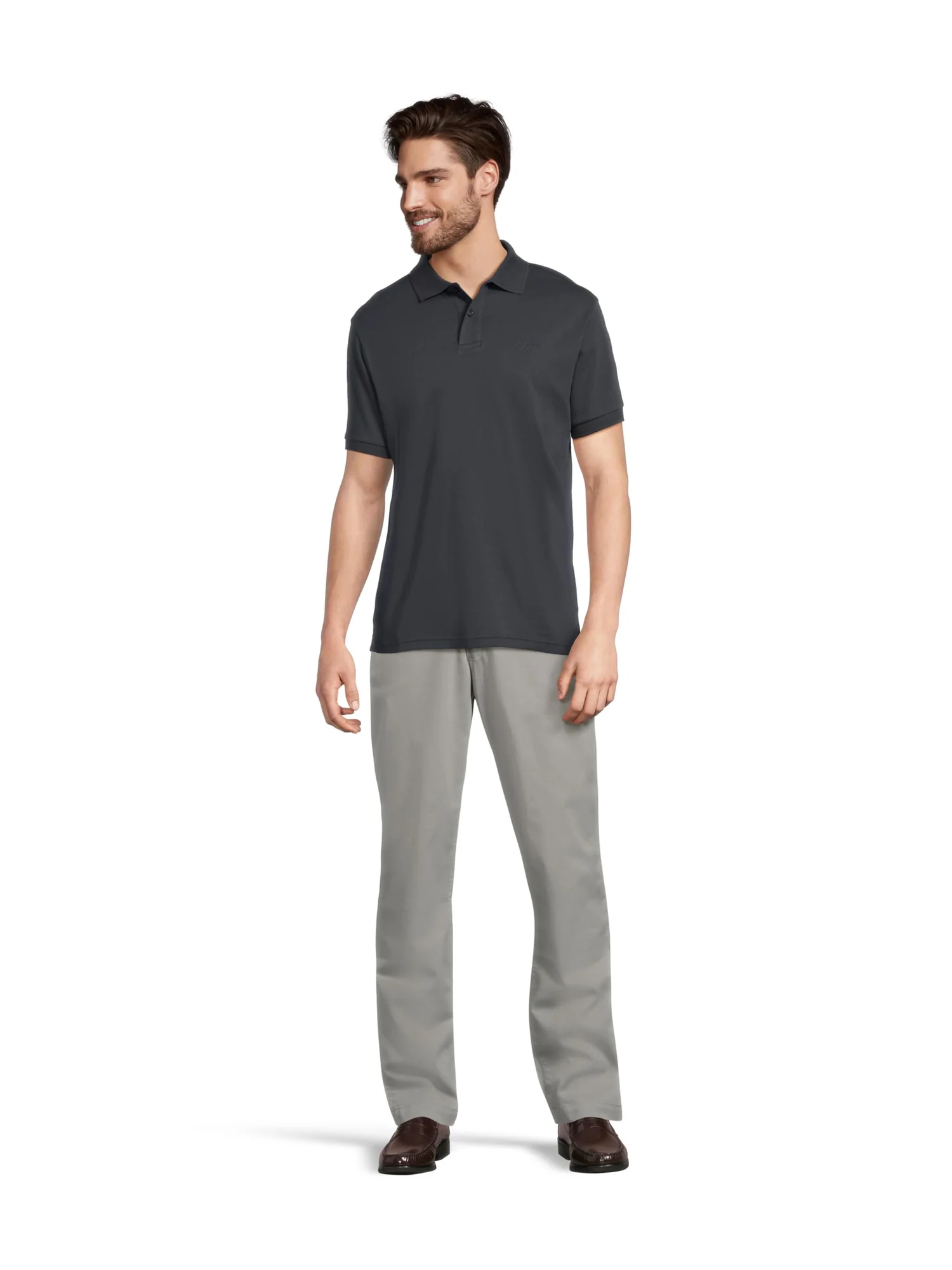 Поло Barbour Hylton Interlock Tailored Fit Polo Shirt — изображение 5 из 5, темно-синий