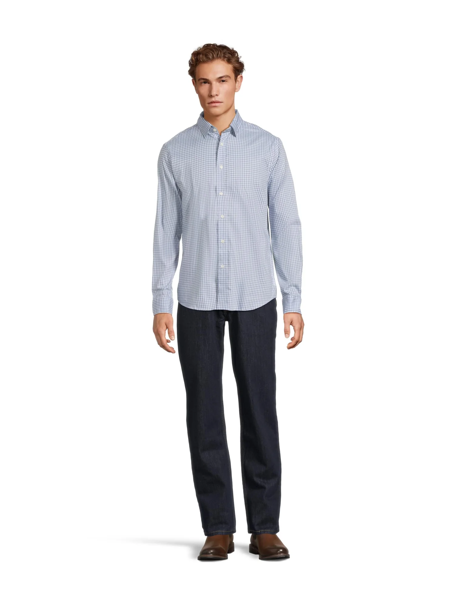 Футболка Faherty Movement Shirt — изображение 5 из 5, светлый синий