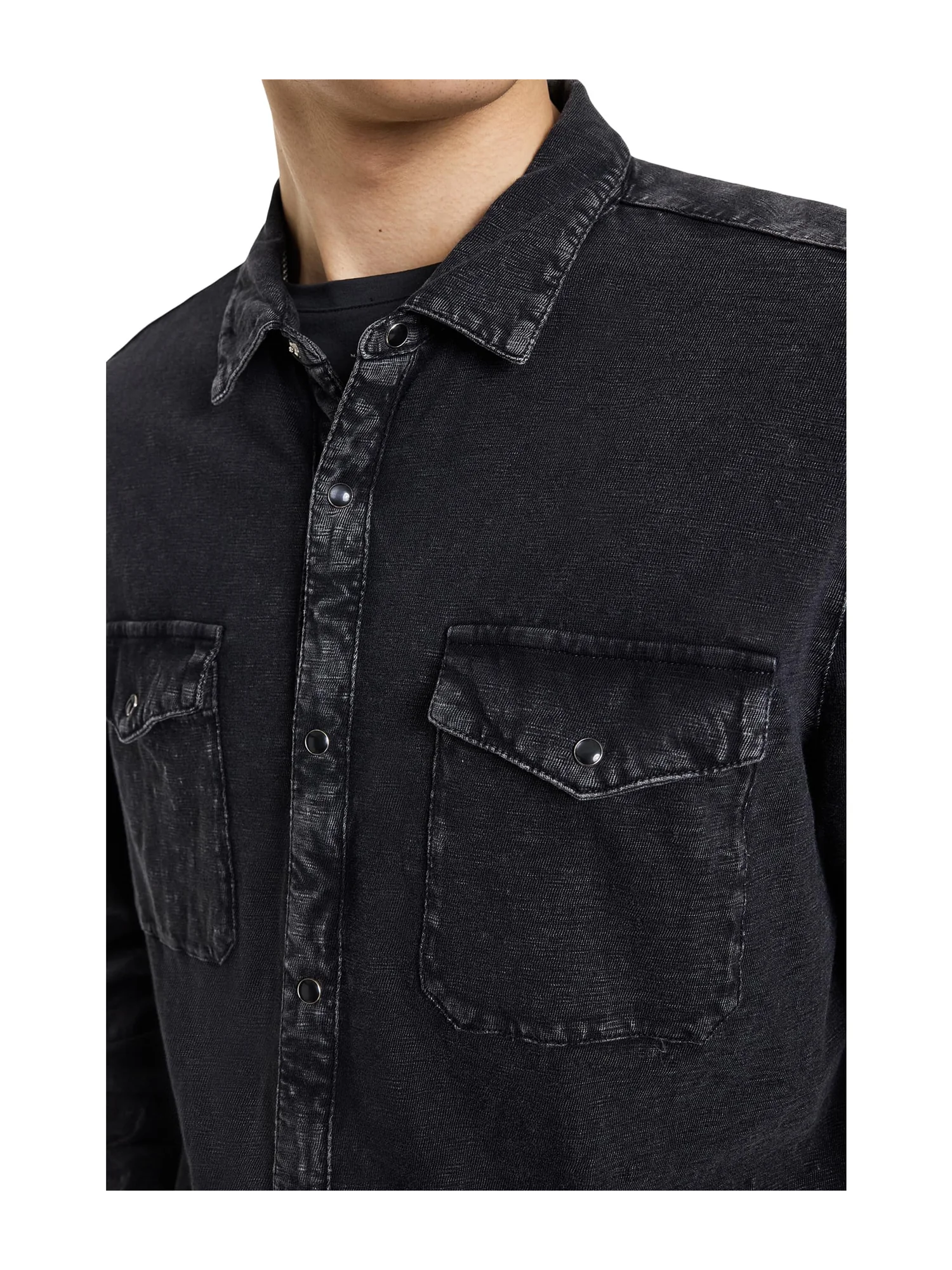 Рубашка John Varvatos ARVON WESTERN SHIRT — изображение 3 из 5, черный