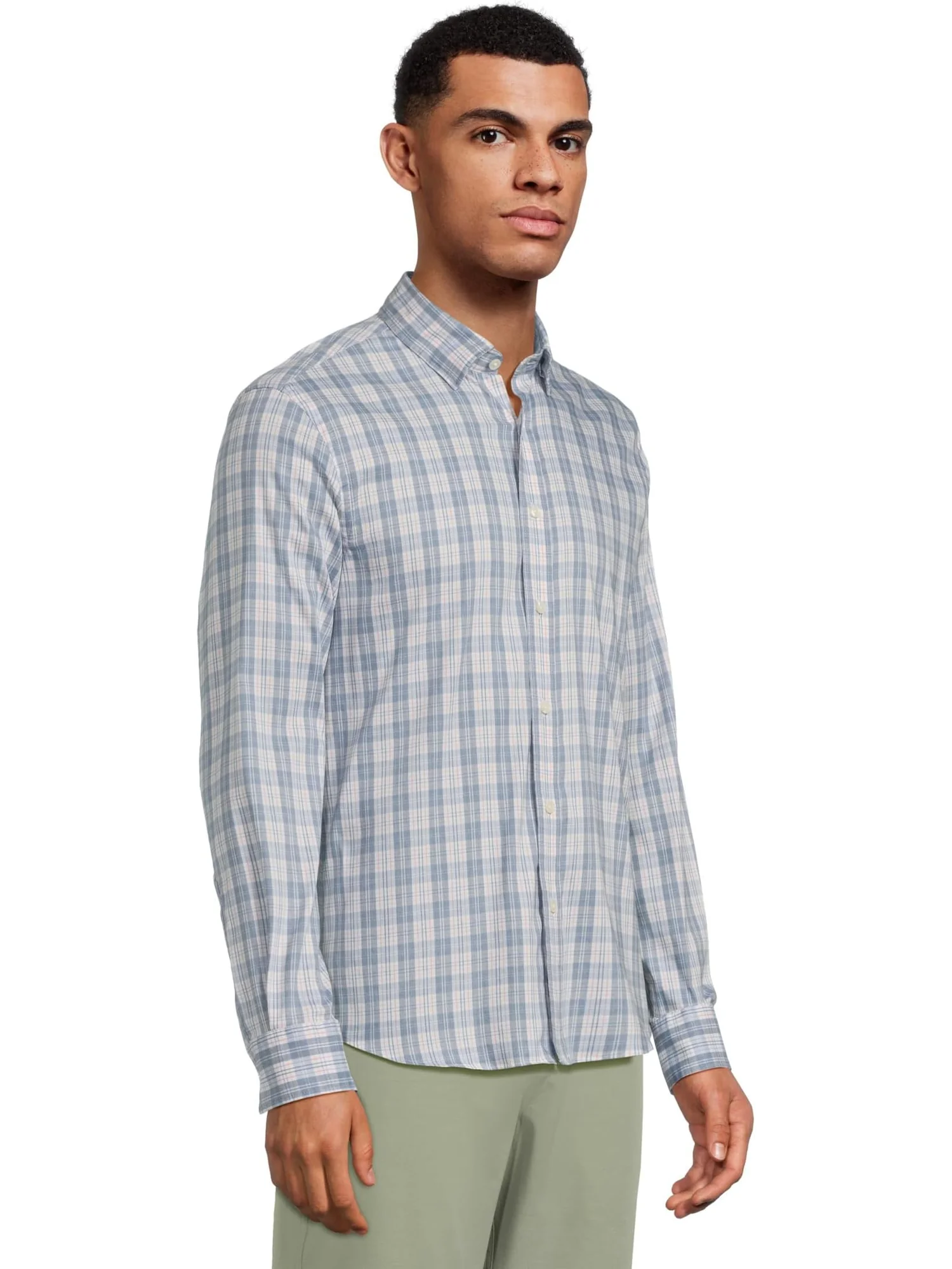 Рубашка Faherty The Movement Shirt — изображение 2 из 5, облачный синий
