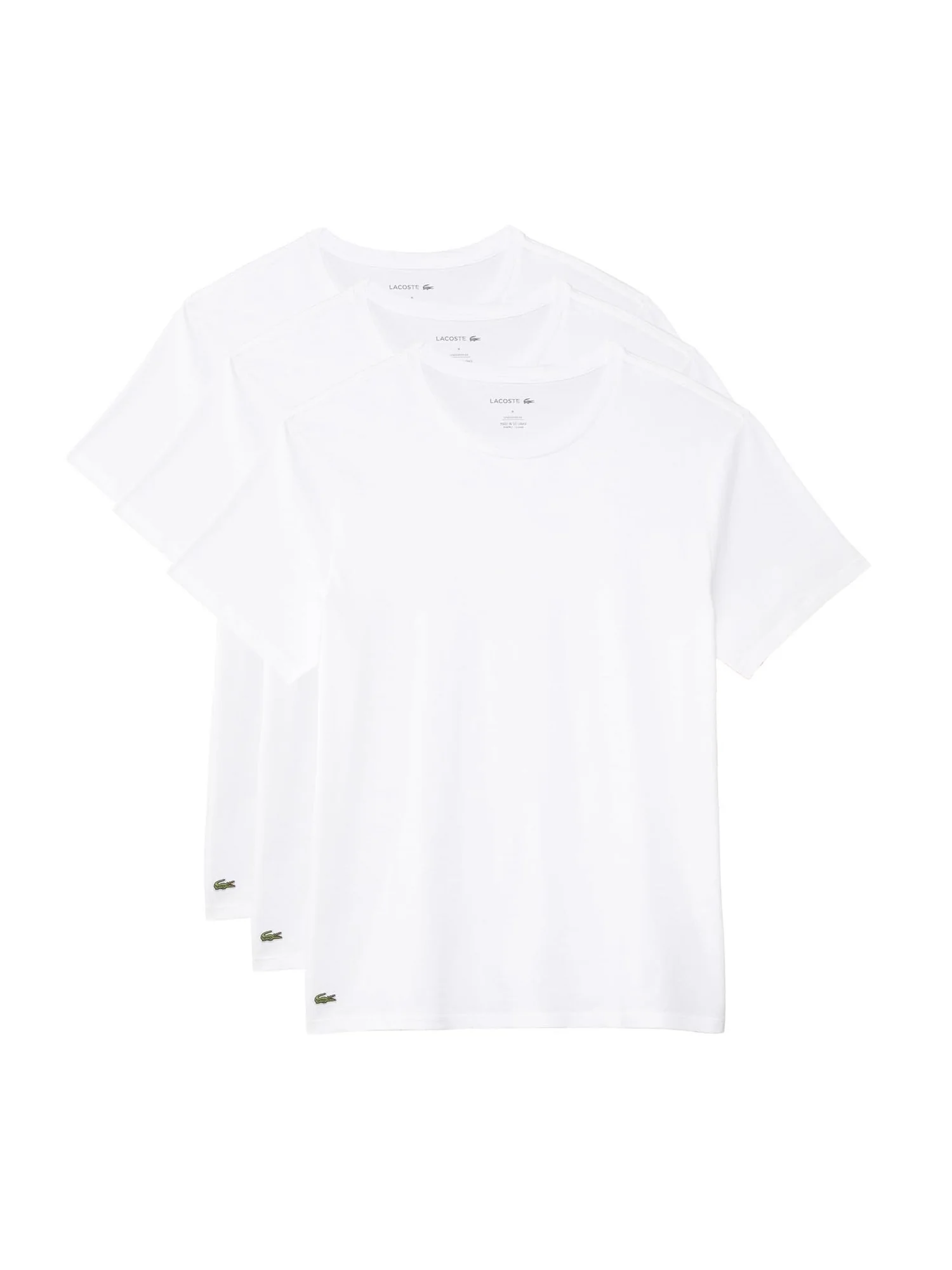 Футболка Lacoste белая, 3 шт.