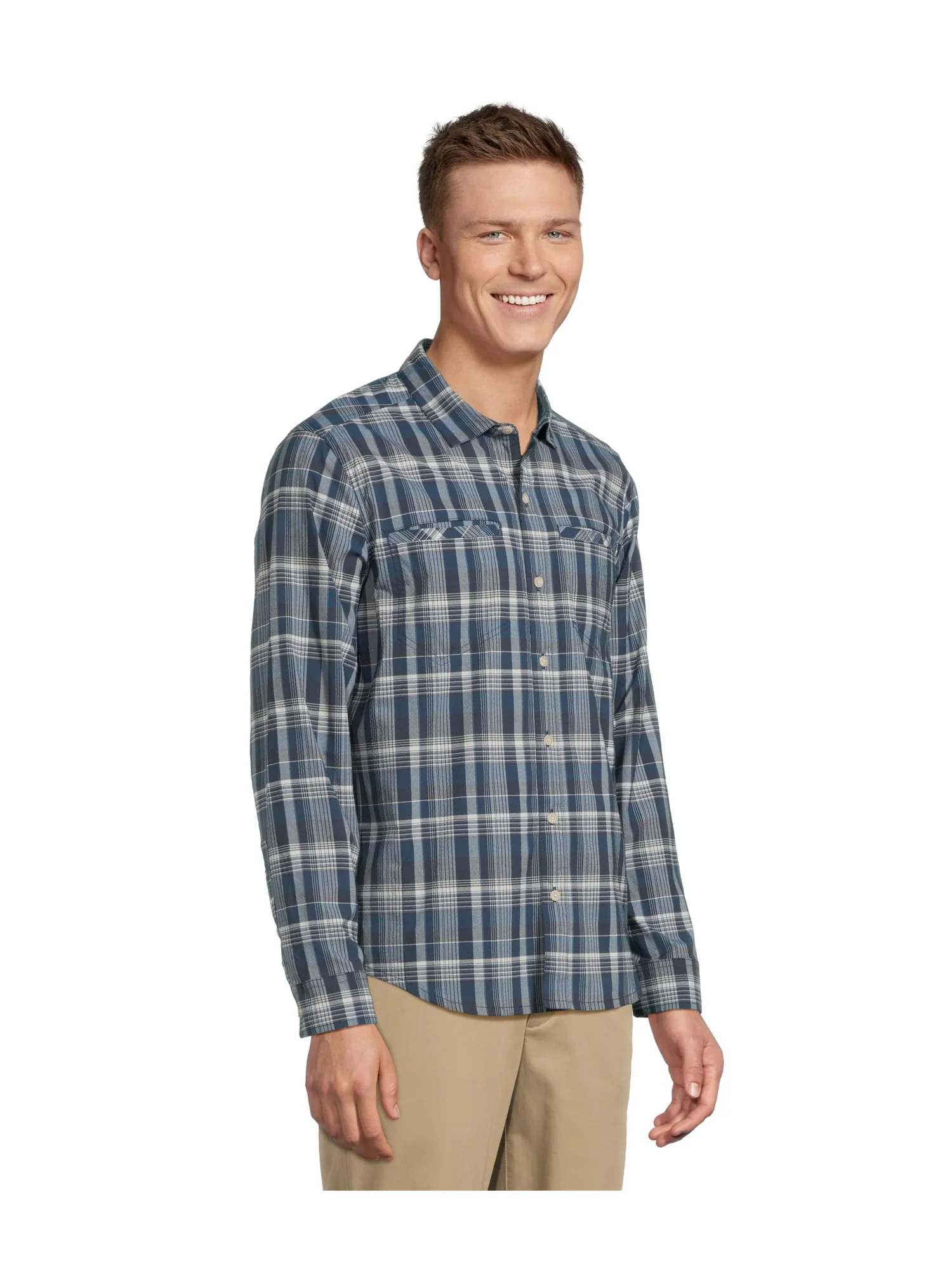 Рубашка L.L.Bean Venture Stretch Woven Shirt — изображение 2 из 5, темно-синий/темный синий