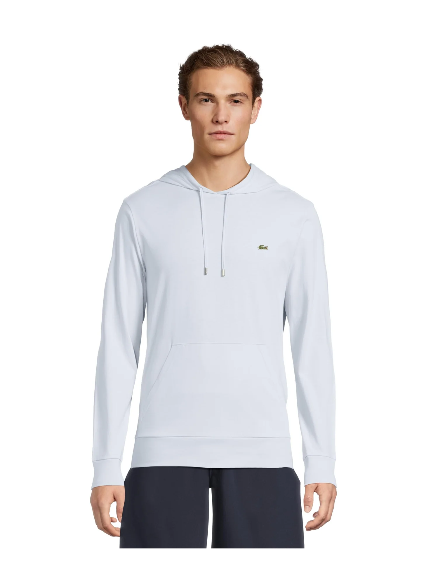 Футболка Lacoste Hooded Cotton Jersey T-shirt — изображение 1 из 5, светлый синий