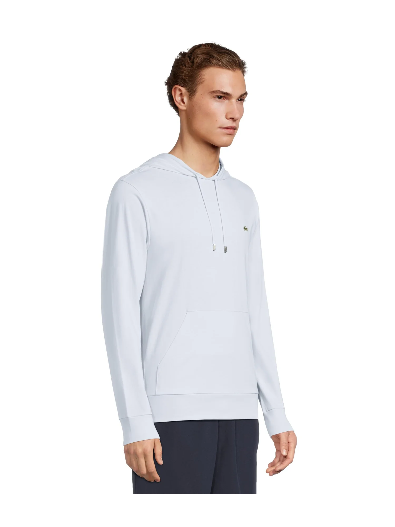 Футболка Lacoste Hooded Cotton Jersey T-shirt — изображение 2 из 5, светлый синий