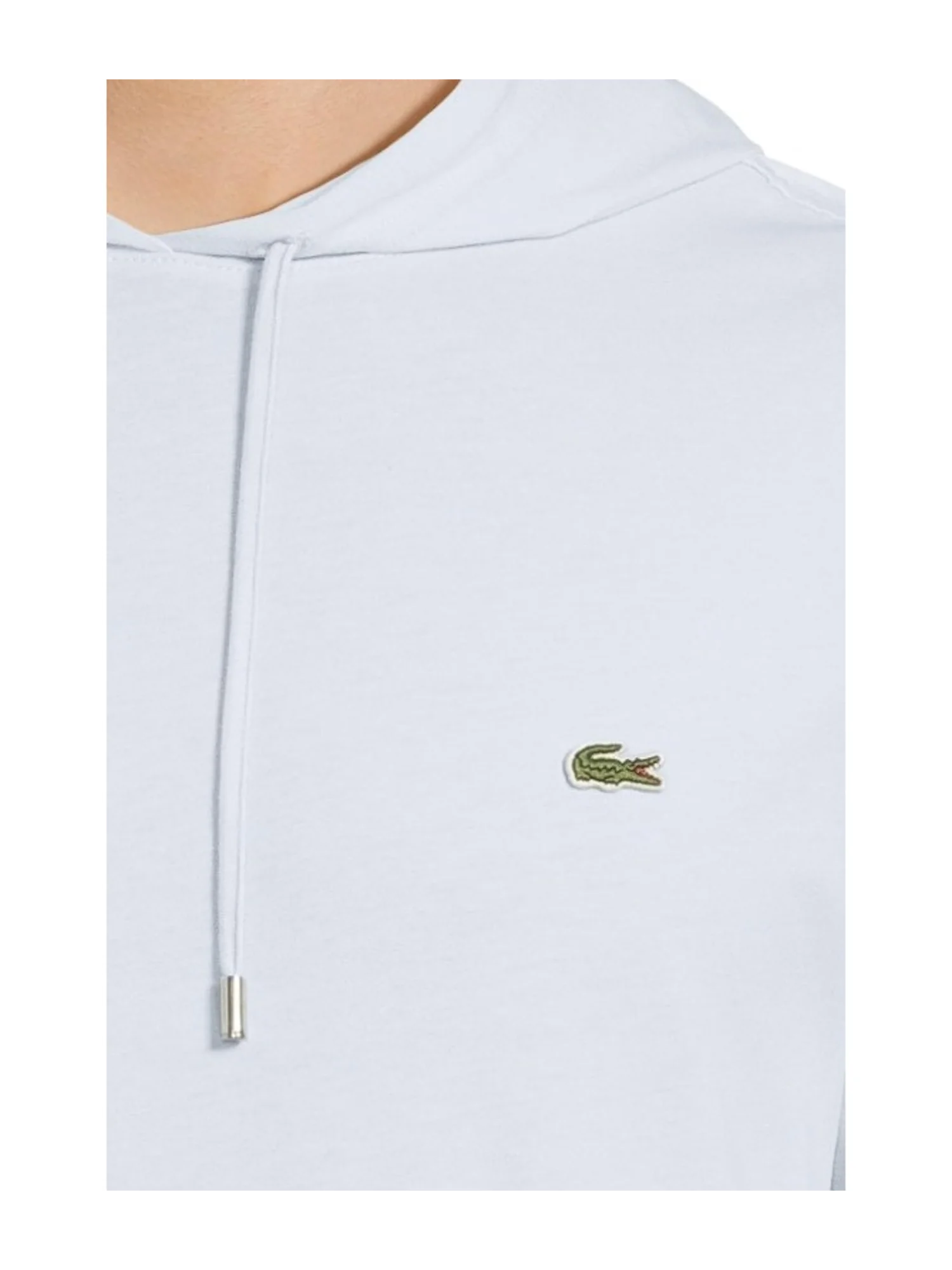 Футболка Lacoste Hooded Cotton Jersey T-shirt — изображение 4 из 5, светлый синий