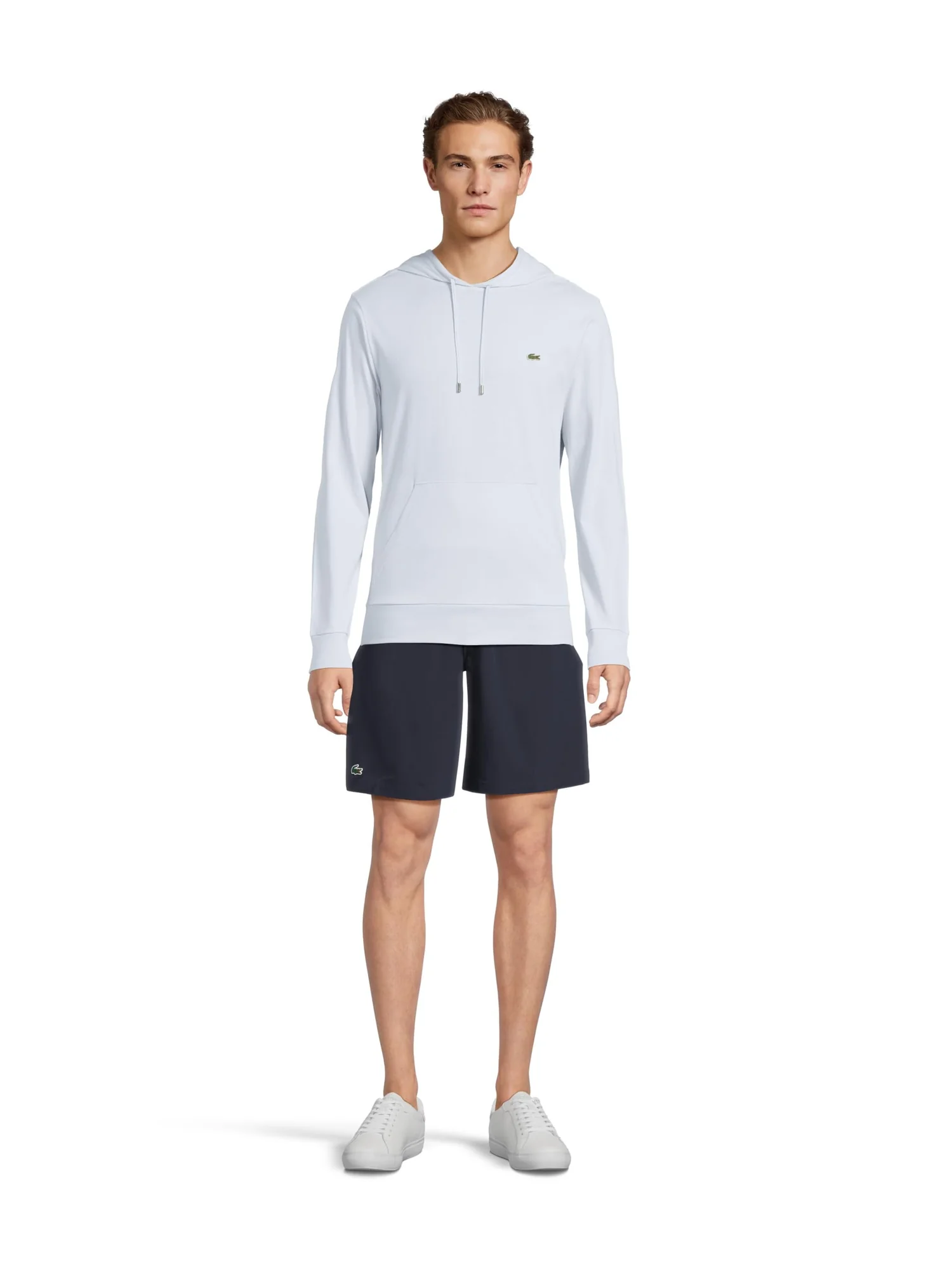 Футболка Lacoste Hooded Cotton Jersey T-shirt — изображение 5 из 5, светлый синий