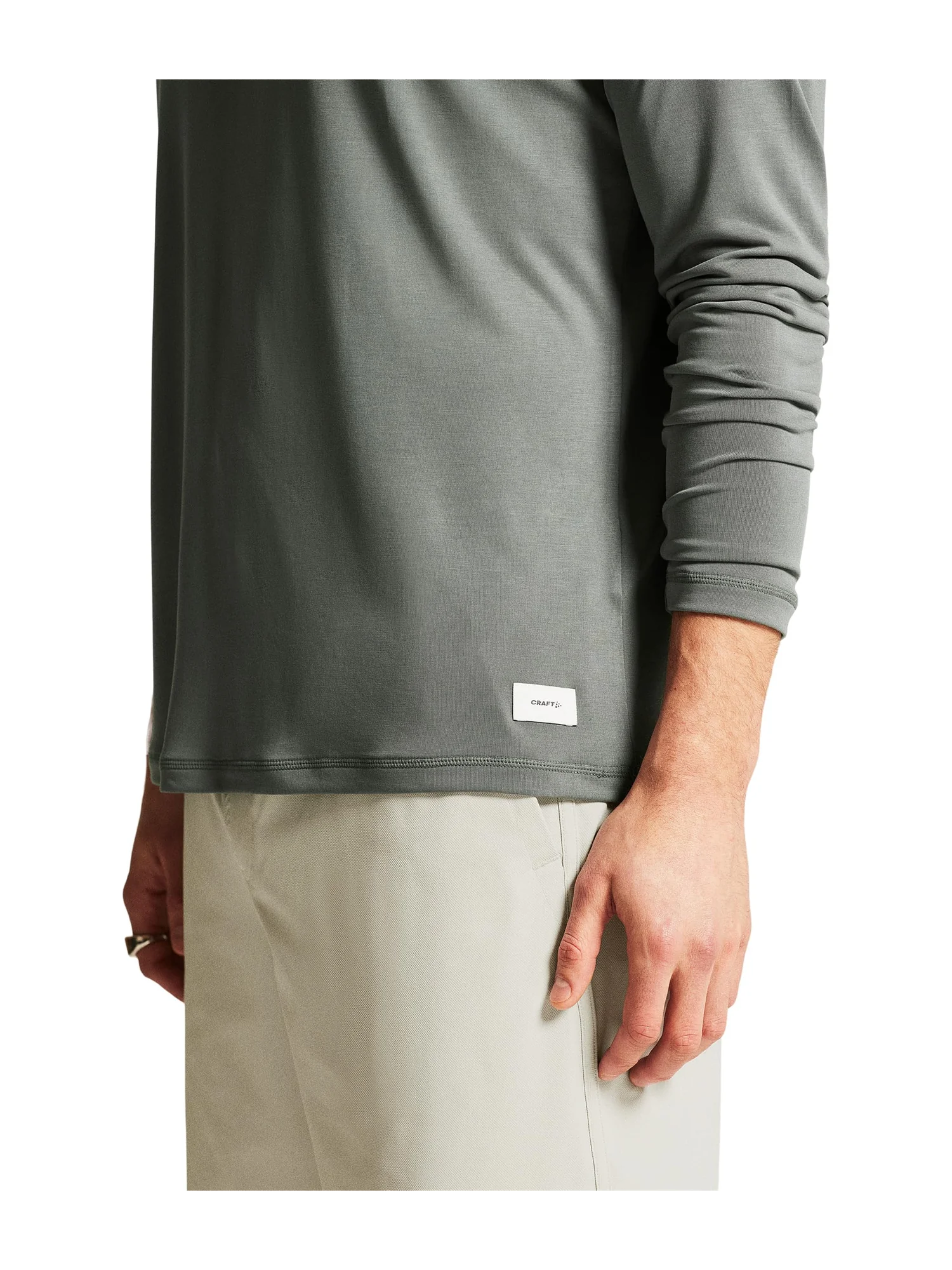 Футболка Craft Collective Bi-Blend Longsleeve Tee — изображение 4 из 5, листовой зеленый