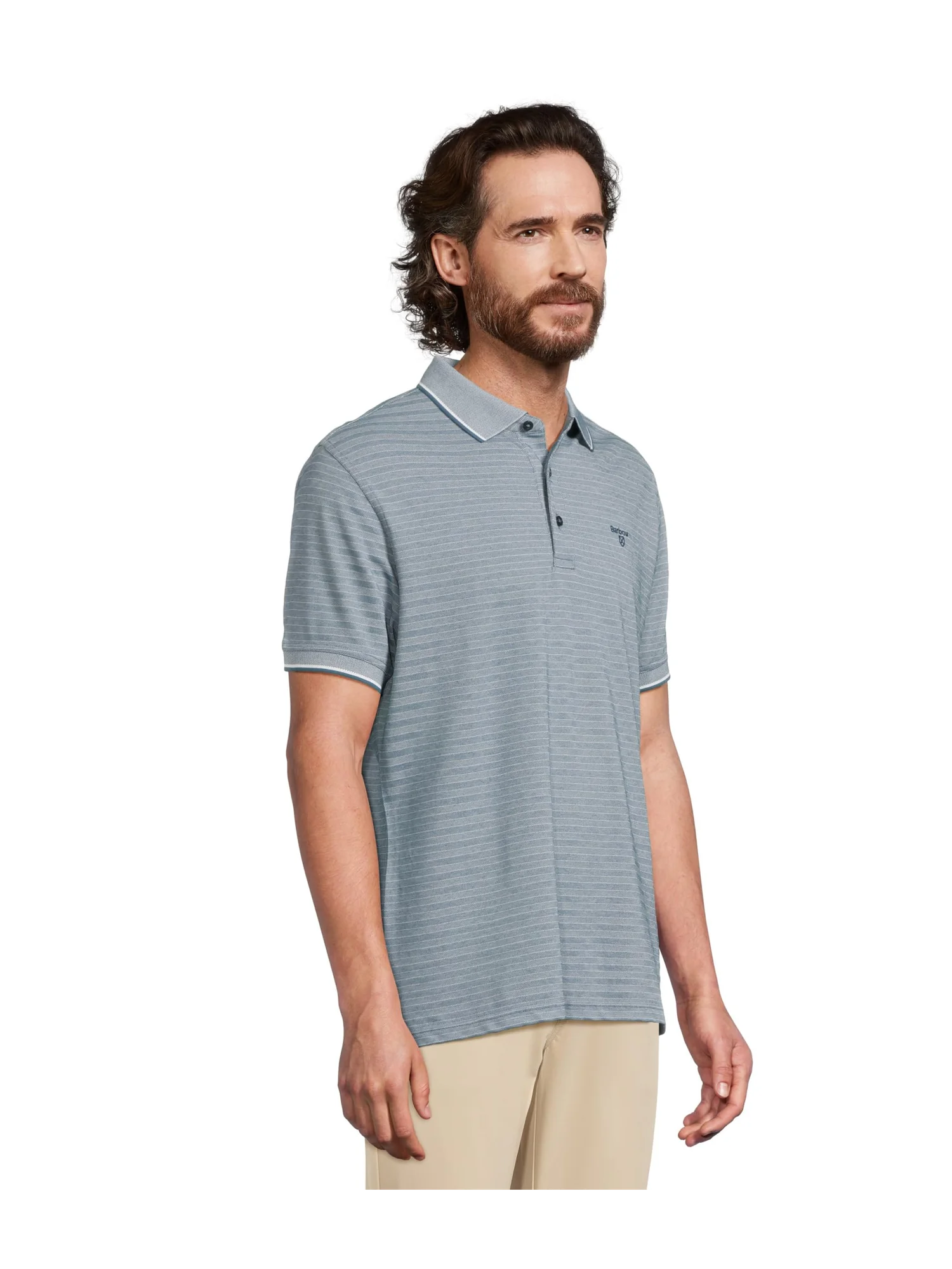 Поло Barbour Taverham Performance Polo Shirt — изображение 2 из 5, синий