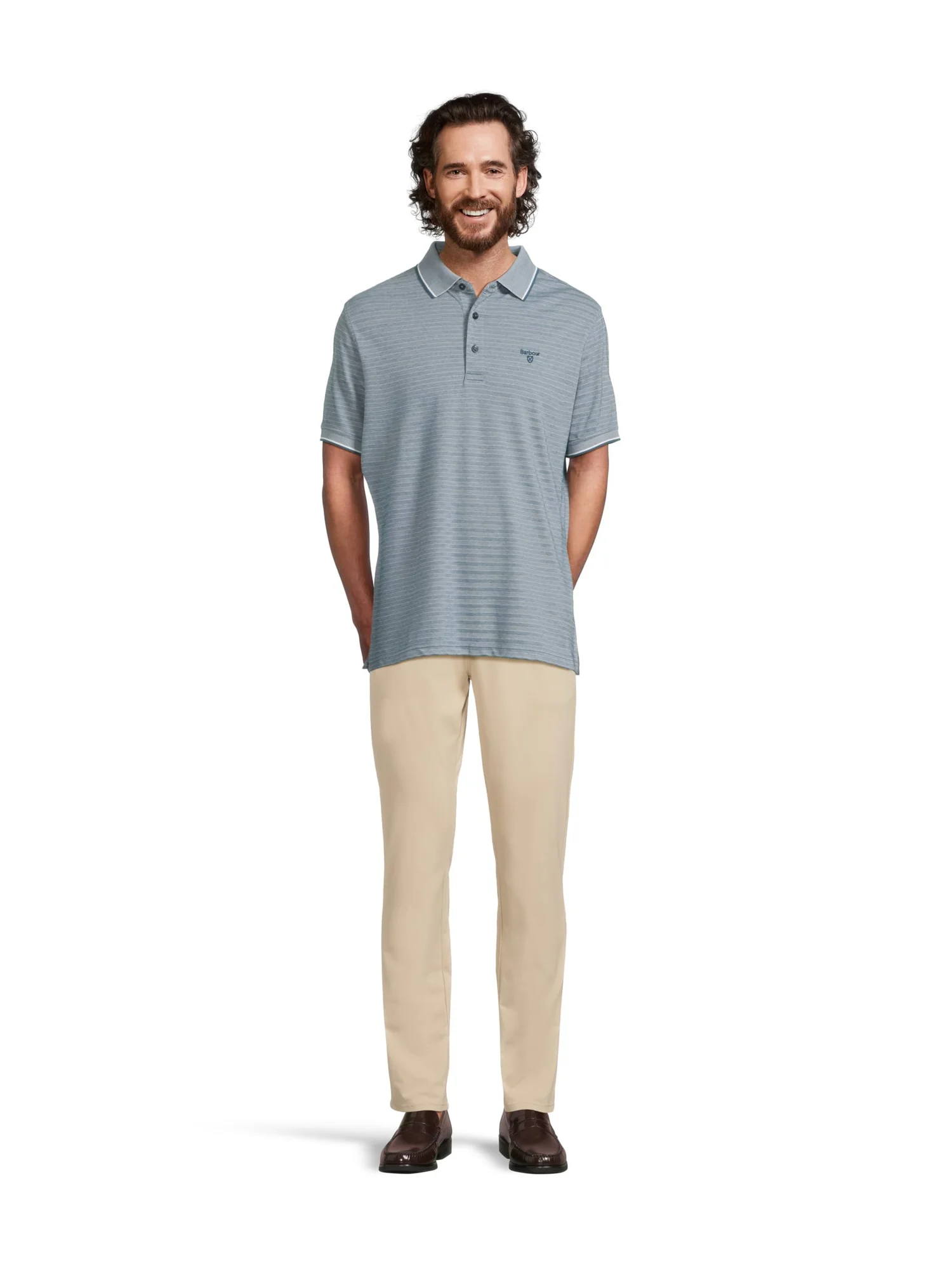 Поло Barbour Taverham Performance Polo Shirt — изображение 5 из 5, синий