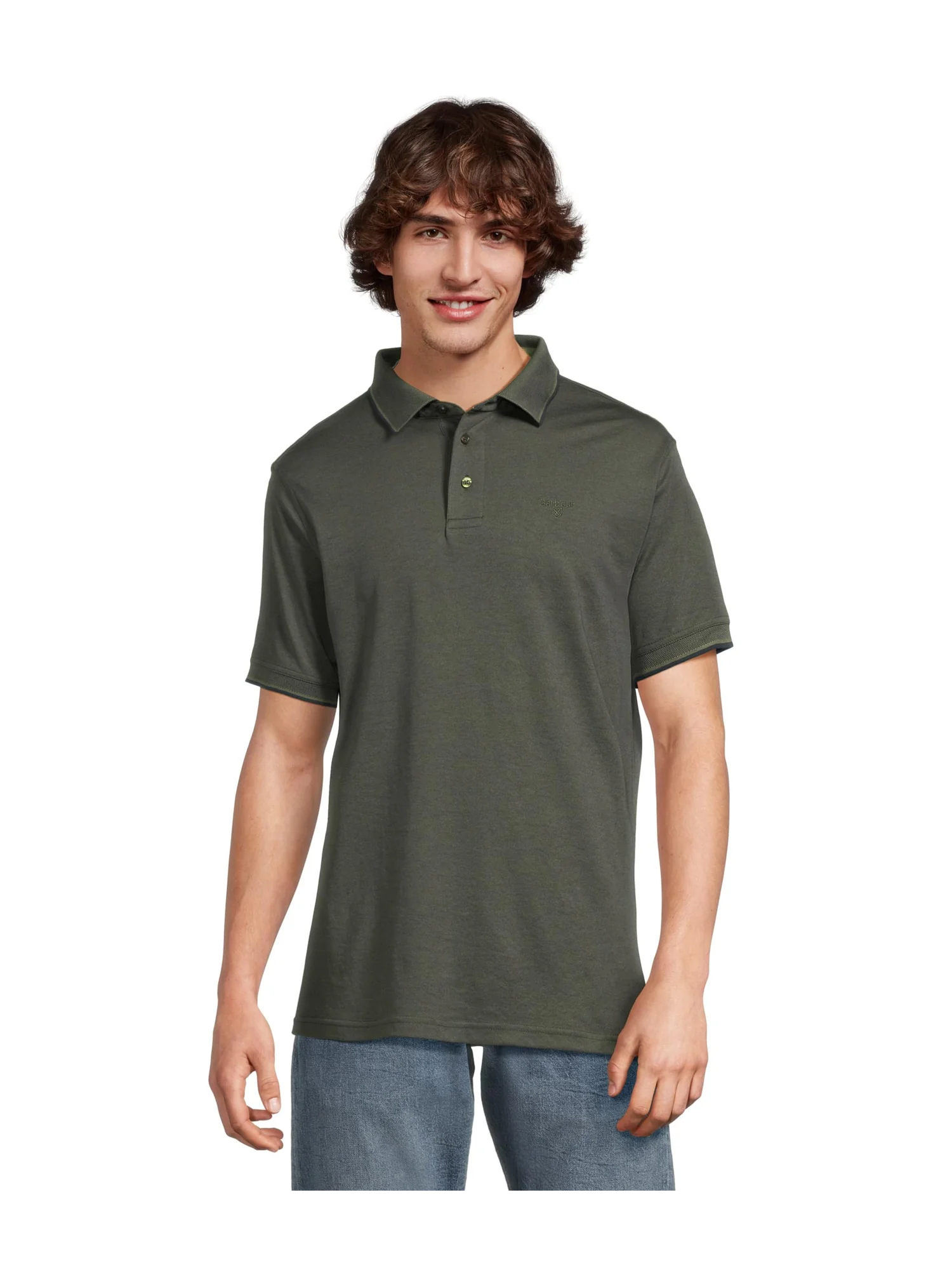 Поло Barbour Heydon Performance Polo — изображение 1 из 5, оливковый