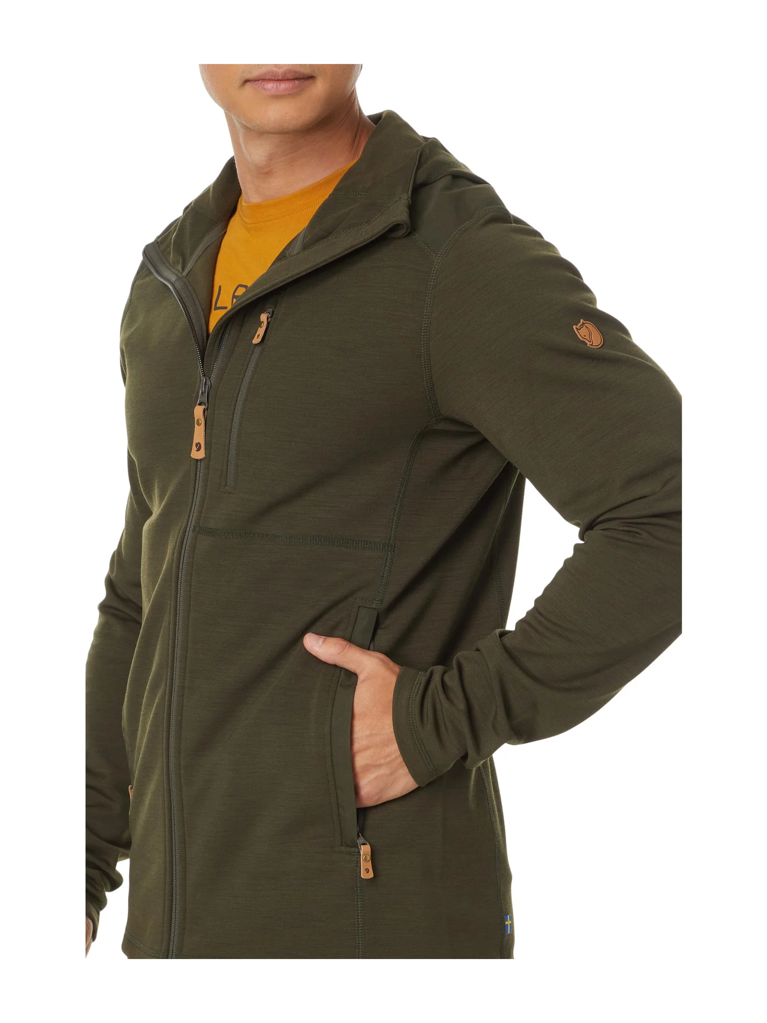 Худи Fjällräven Keb Fleece Hoodie — изображение 3 из 4, зеленый