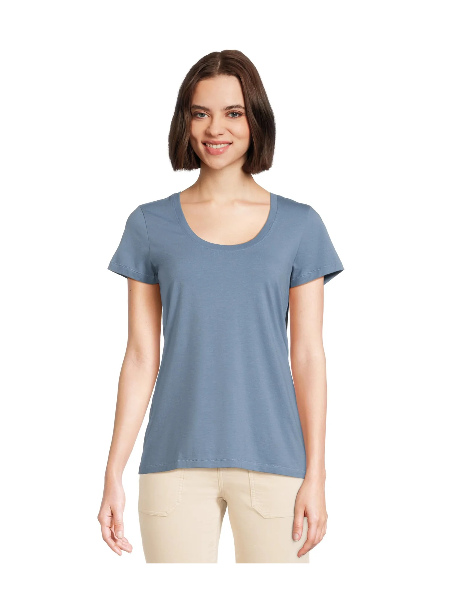 Футболка L.L.Bean Soft Stretch Supima Scoop Neck Short-Sleeve Tee